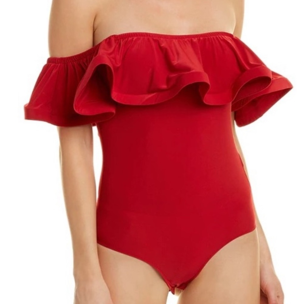 Misa Los Angeles Red Bodysuit